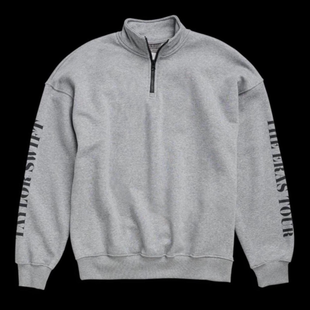 Taylor Swift Eras Tour Gray 1/4 zip jacket. In excellent condition size XL